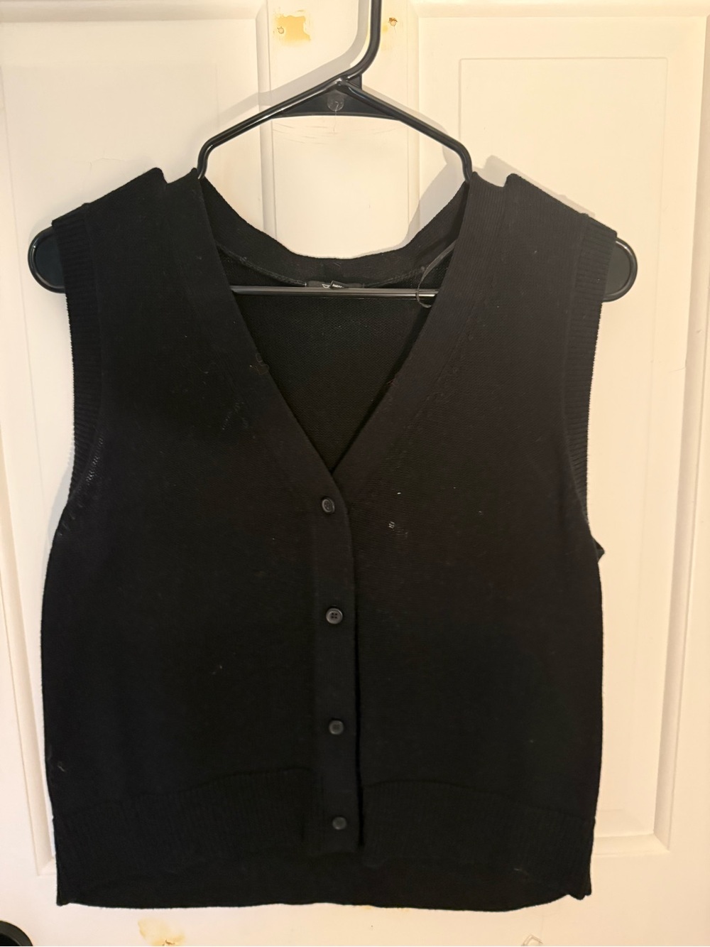Rails Classic Black Button-Front Knit Vest